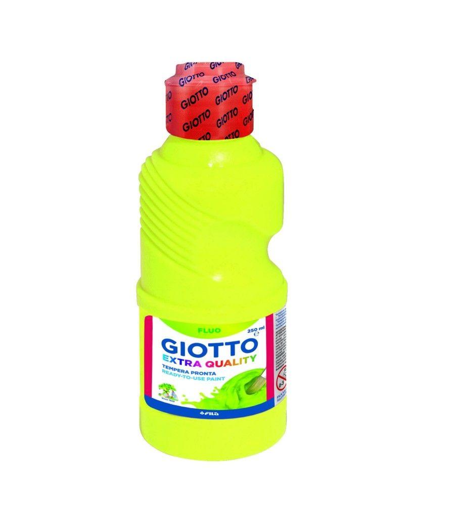 Giotto témpera fluo amarillo botella 250 ml