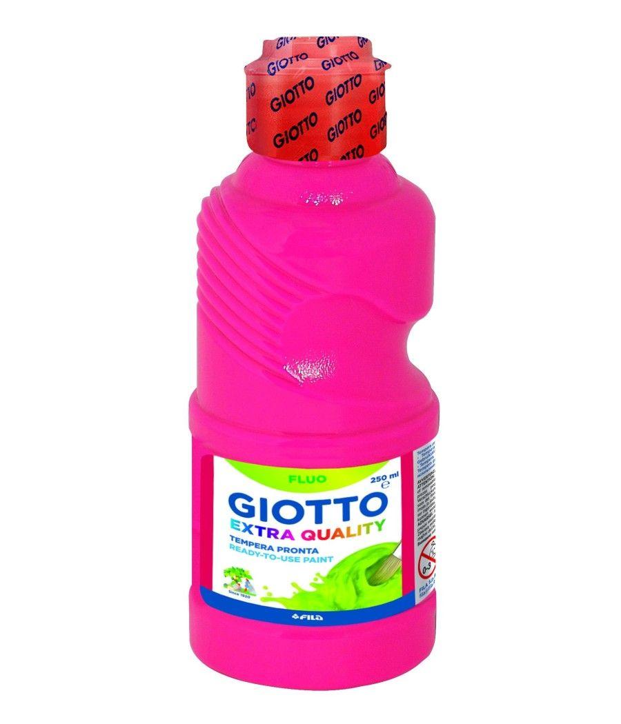 Giotto témpera fluo rosa botella 250 ml