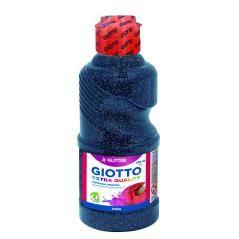 Giotto témpera glitter azul oscuro botella 250 ml
