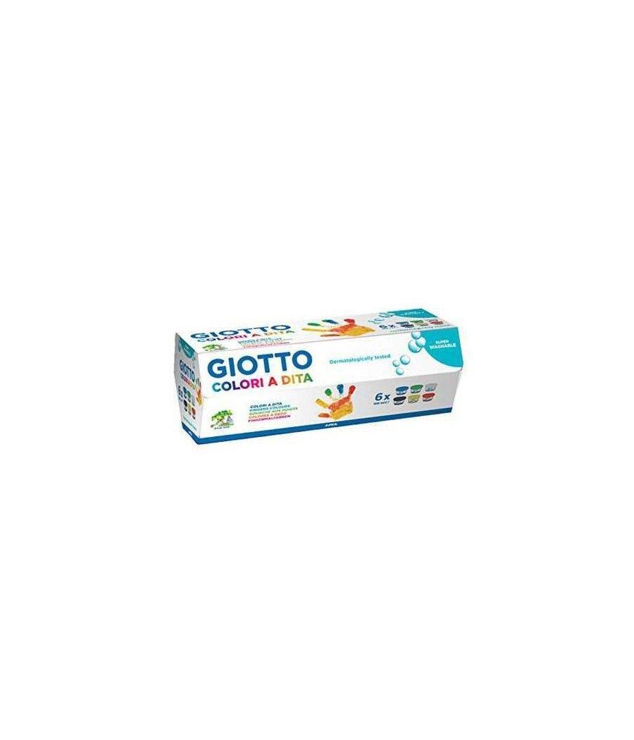 Giotto pintura de dedos de 100 ml colores estuche de 6 botes