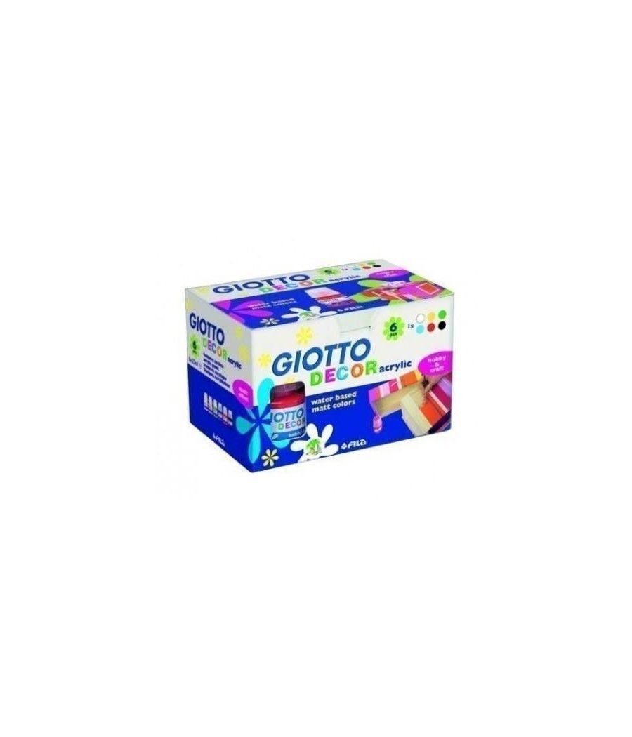 Giotto témpera acrílica decor 25ml colores surtidos 6 botes