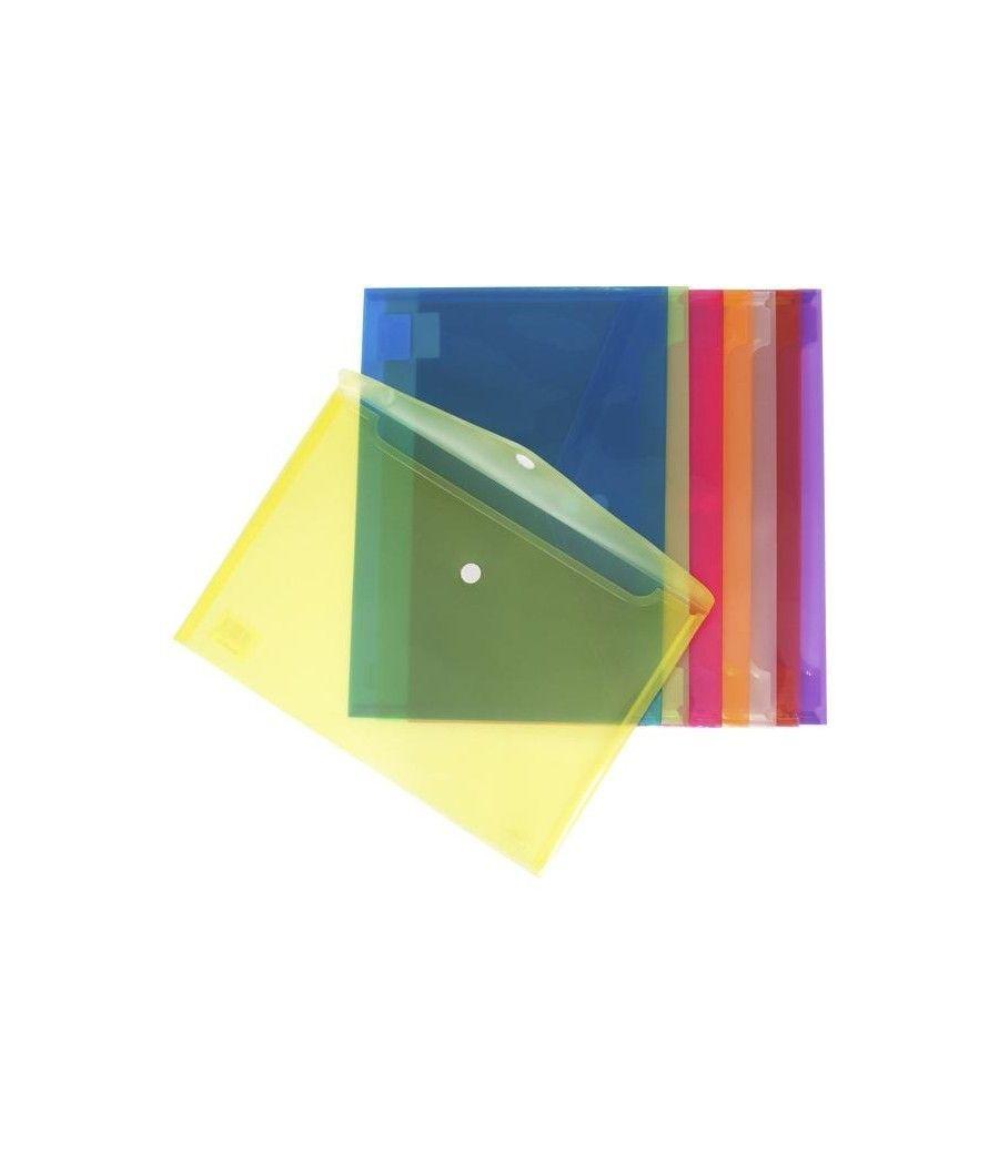 Grafoplás sobre velcro ecoplás folio polipropileno translúcido azul -12u-