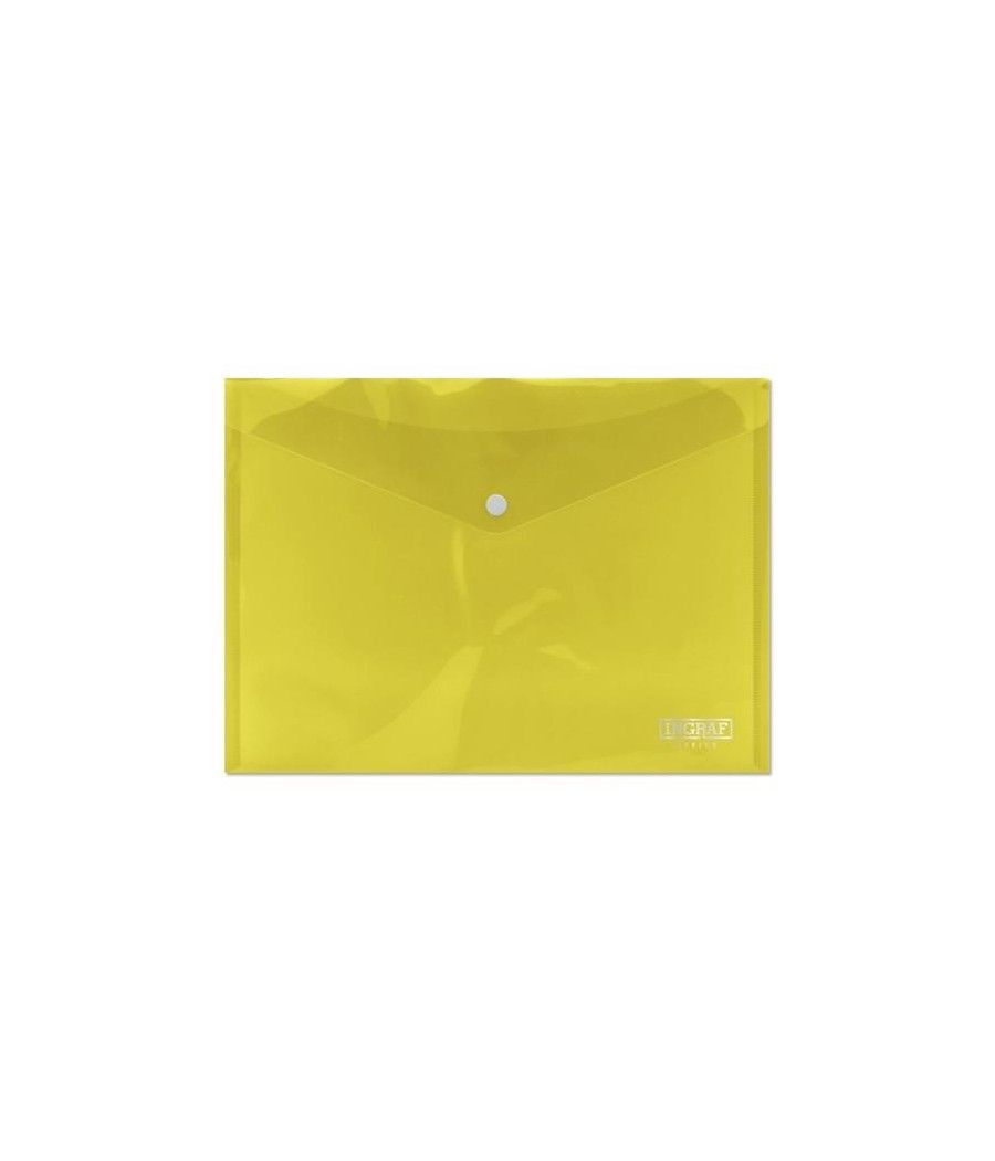 Ingraf sobre portadocumentos con broche a4 amarillo pack 10 unidades
