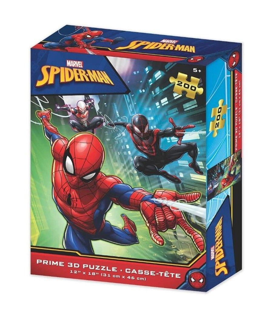 Puzzle lenticular prime 3d 200 piezas marvel spiderman & gwen & miles morales