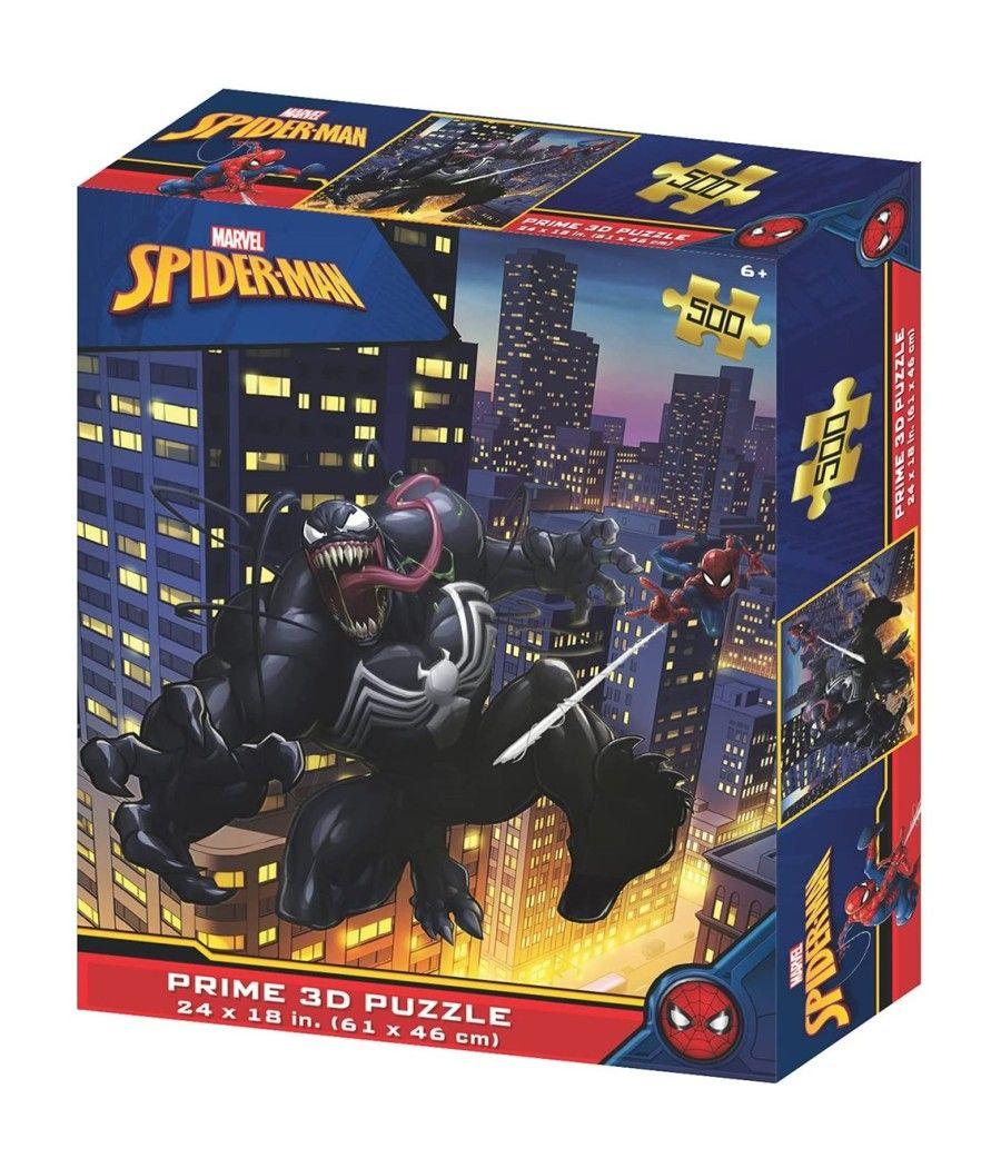 Puzle lenticular prime 3d 500 piezas marvel spiderman & venom