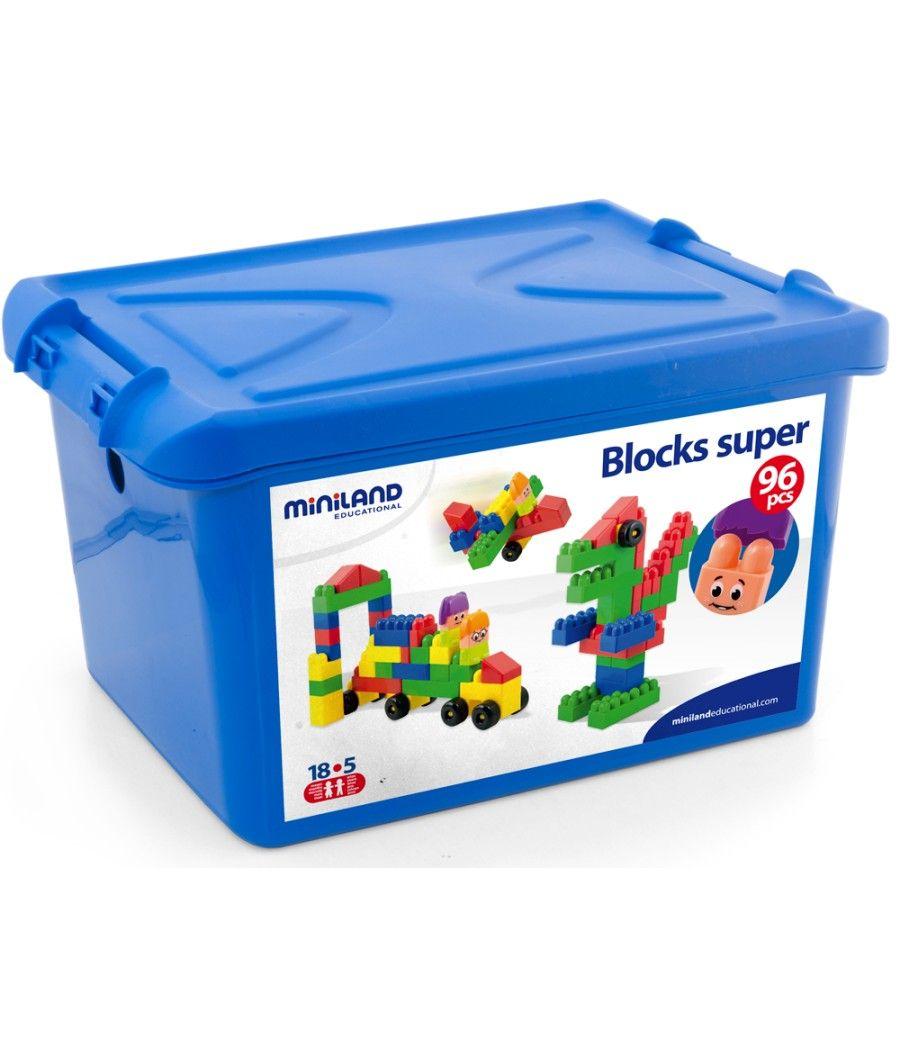 Juego miniland super blocks 96 piezas