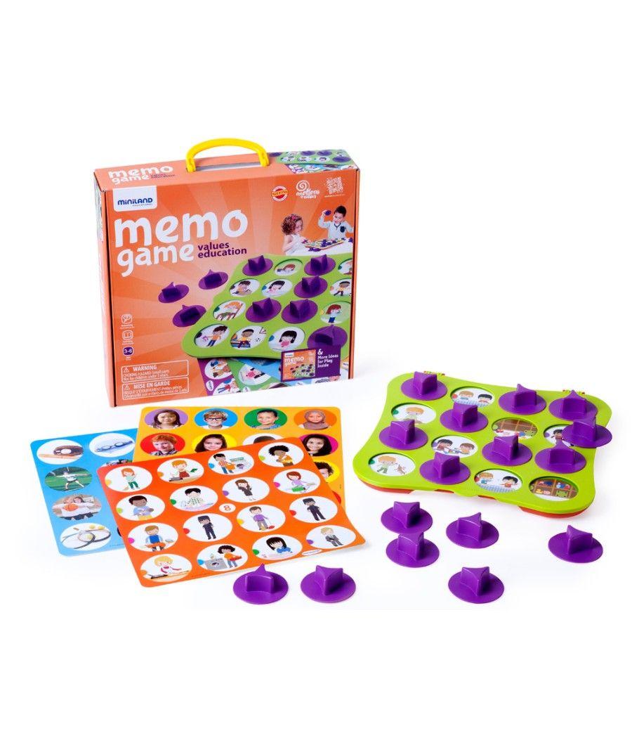 Juego miniland memo game educacion en valores 12 laminas