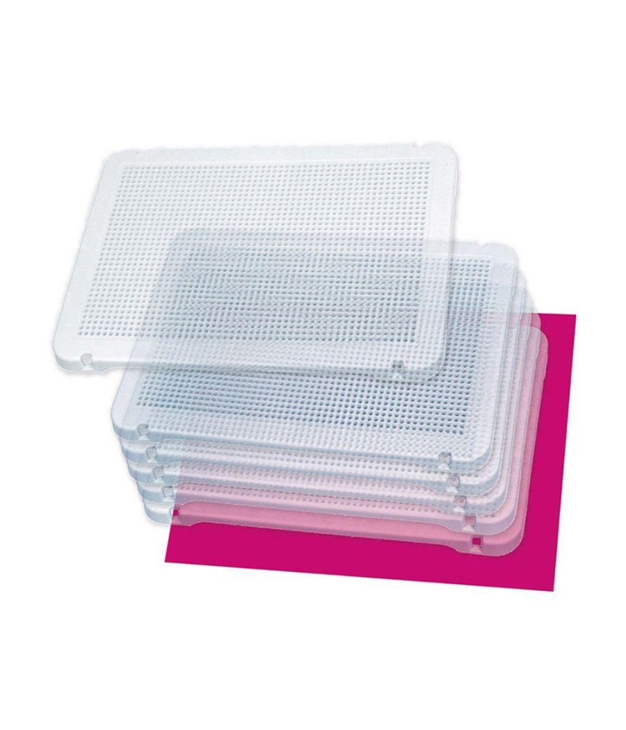 Juego miniland placa para pinchos transparente 31x21 cm set de 6 unidades