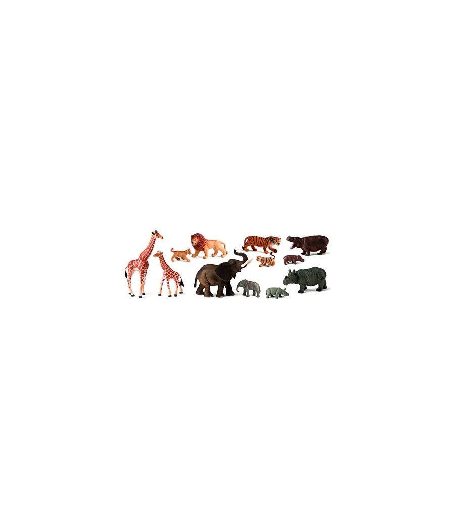 Juego miniland animales selva con crias 12 figuras