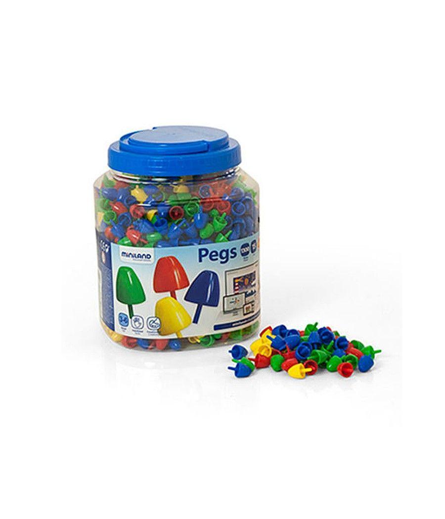 Juego miniland pegs bote de 1300 piezas de 15 mm