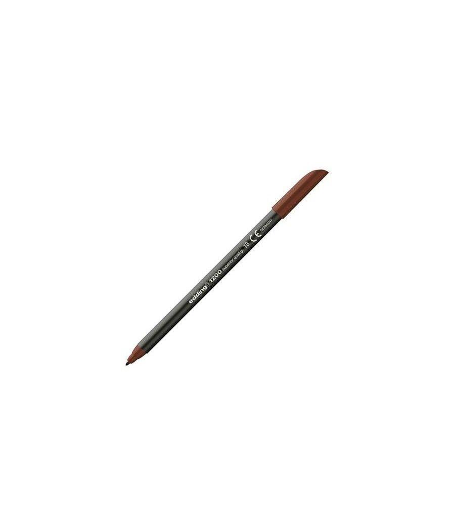 Edding rotulador punta de fibra 1200 marrón oscuro pack 5 unidades