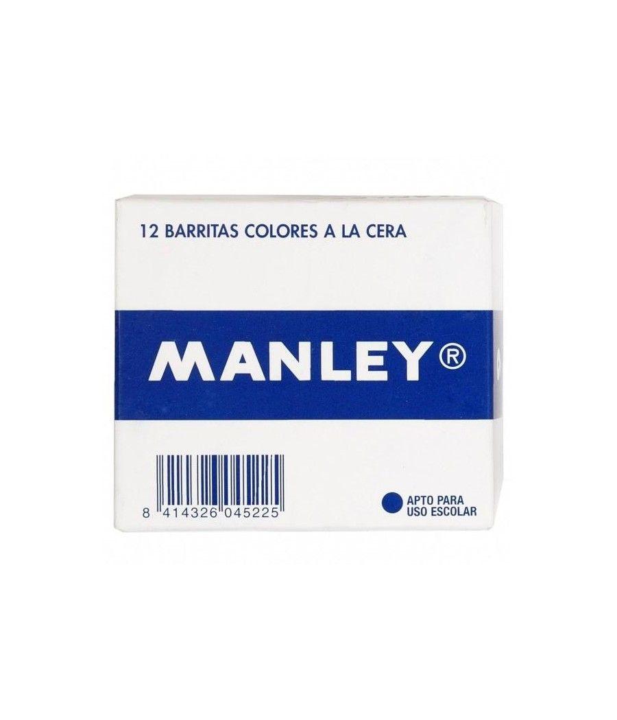 Manley estuche de 12 ceras 60mm (8) bermellón oscuro