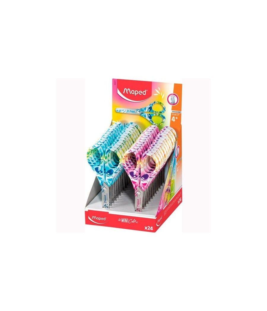 Maped tijeras mini cute 13cm surtido multicolor - caja expositora 24u - pack 24 unidades