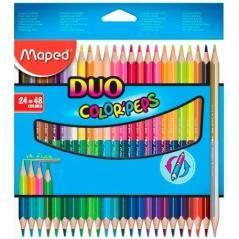 Maped lápices de colores duo color´peps bicolor surtidos en estuche de 24