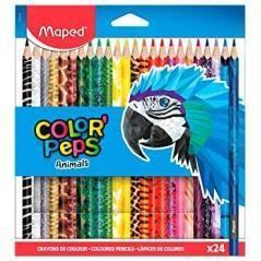 Maped lápices de colores animals color´peps surtidos estuche 24 ud