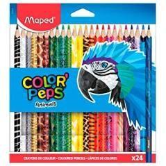 Maped lápices de colores animals color´peps surtidos en estuche de 24