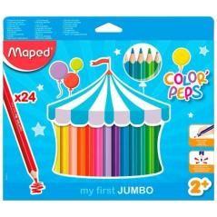 Maped lápices de colores jumbo color´peps surtidos en estuche de 24