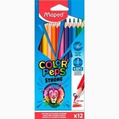 Maped lápices de colores color´peps strong en estuche de 12