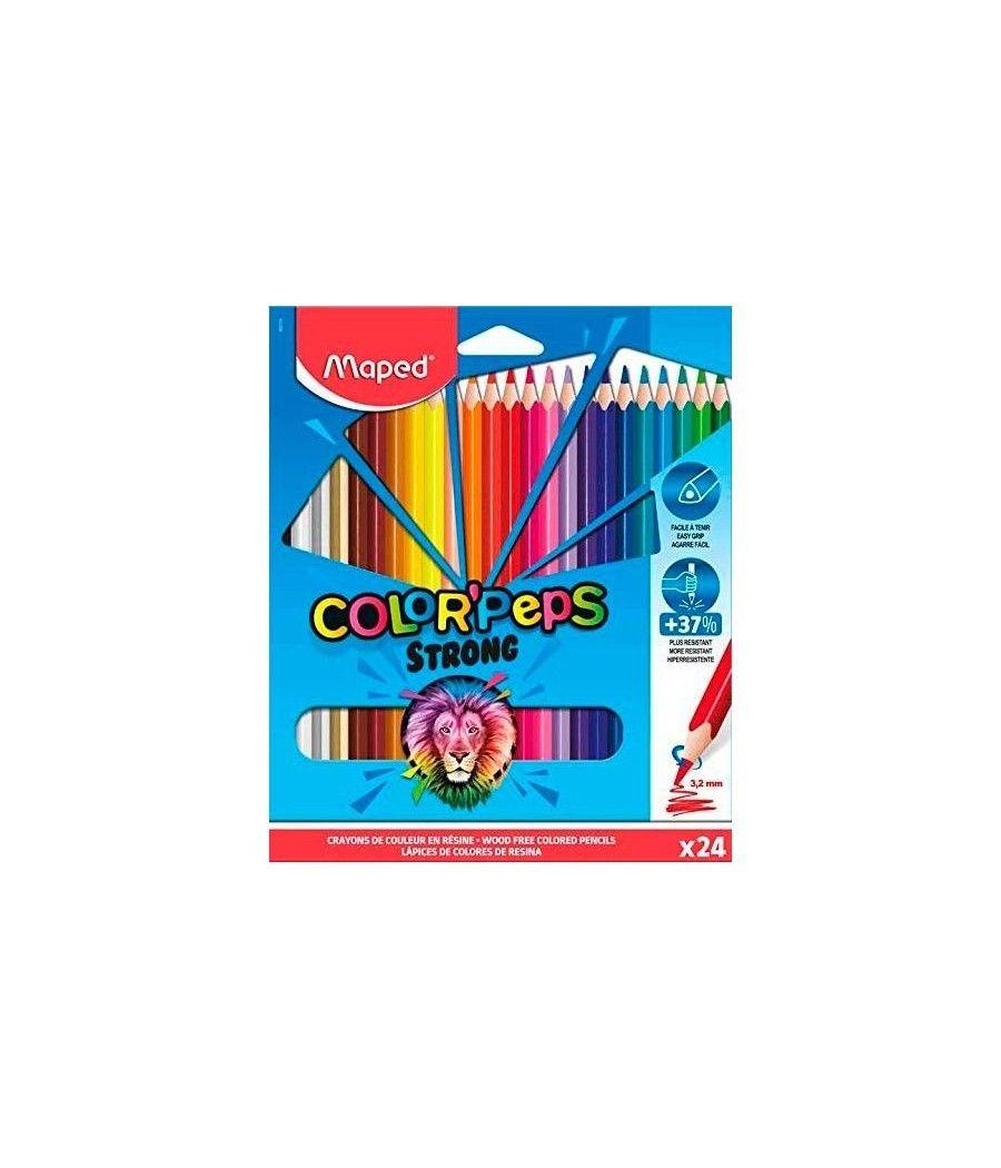 Maped lápices de colores color´peps strong surtidos en estuche 24