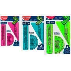 Maped kit de reglas twist´n flex original 3 piezas colores surtidos