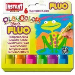 Instant estuche 6 témperas sólidas one fluo colores surtidos fluorescentes
