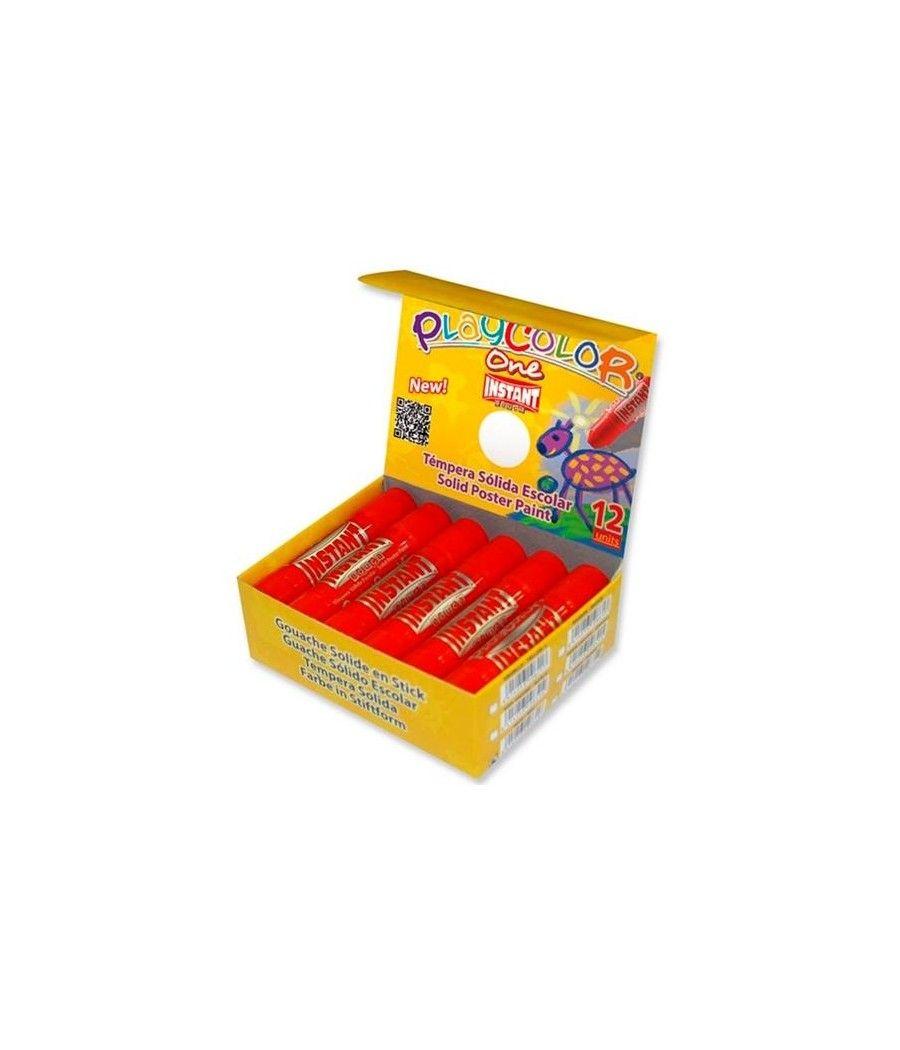 Instant témperas sólidas basic one barra 10gr caja 12u rojo