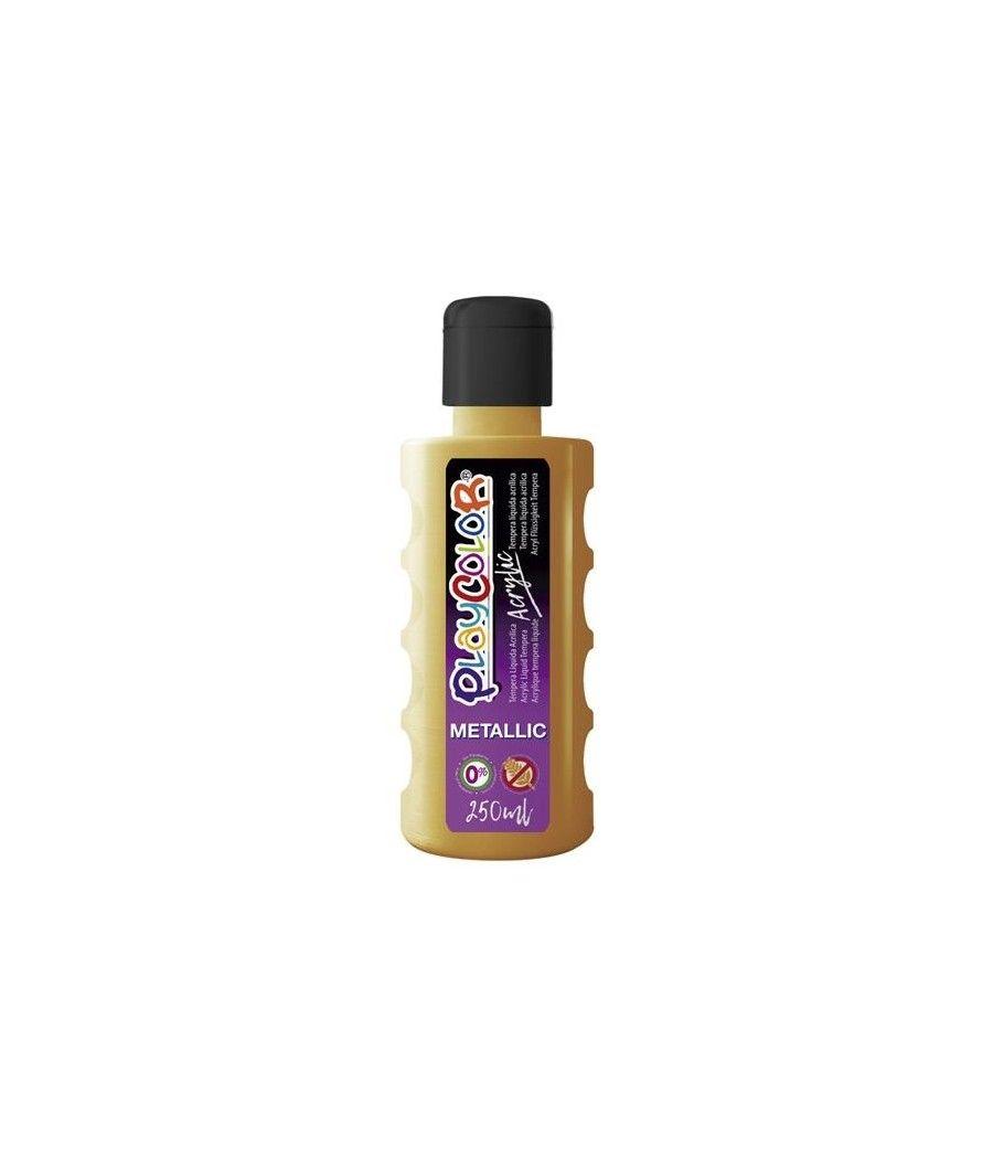 Playcolor pintura acrylic metallic botella 250ml oro