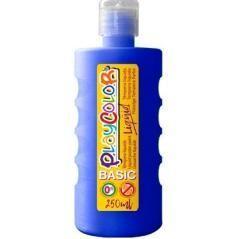 Playcolor témpera líquida basic botella 250ml azul oscuro