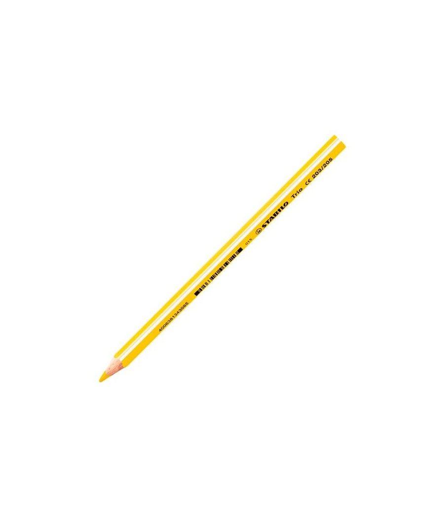 Stabilo lápiz de color trio grueso amarillo -estuche de 12u-