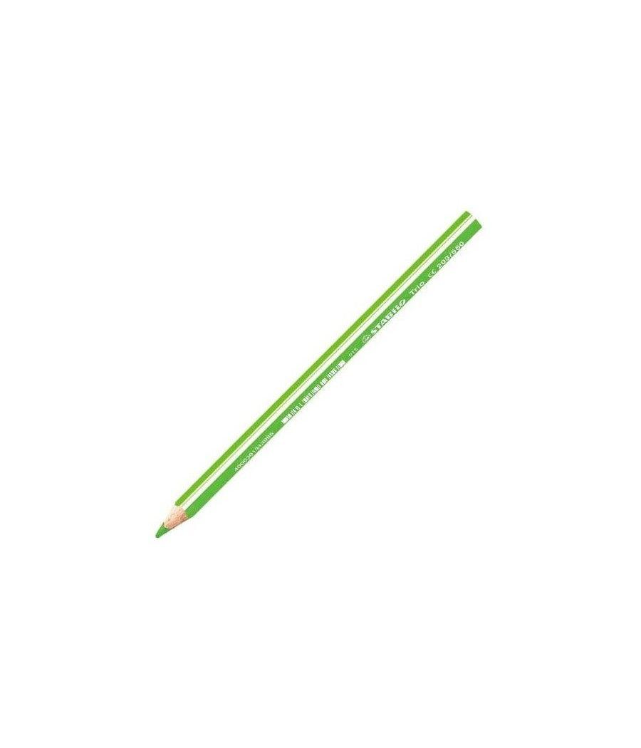 Stabilo lápiz de color trio grueso verde amarillento -estuche de 12u-