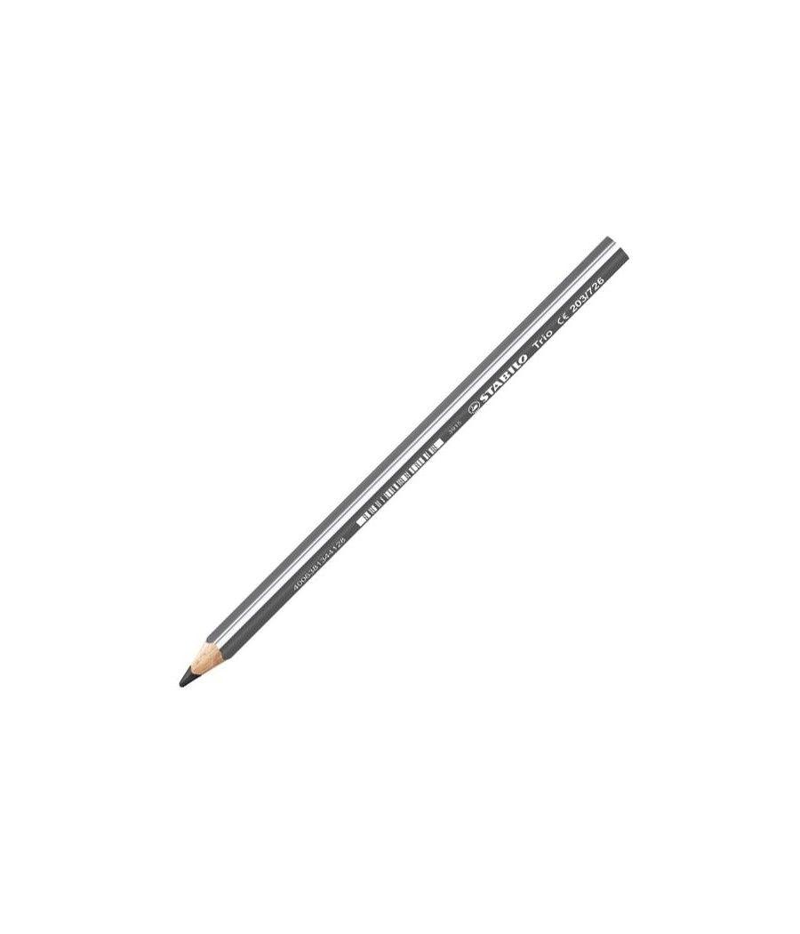 Stabilo lápiz de color trio grueso gris -estuche de 12u-