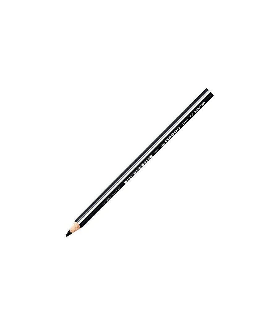 Stabilo lápiz de color trio grueso negro -estuche de 12u-