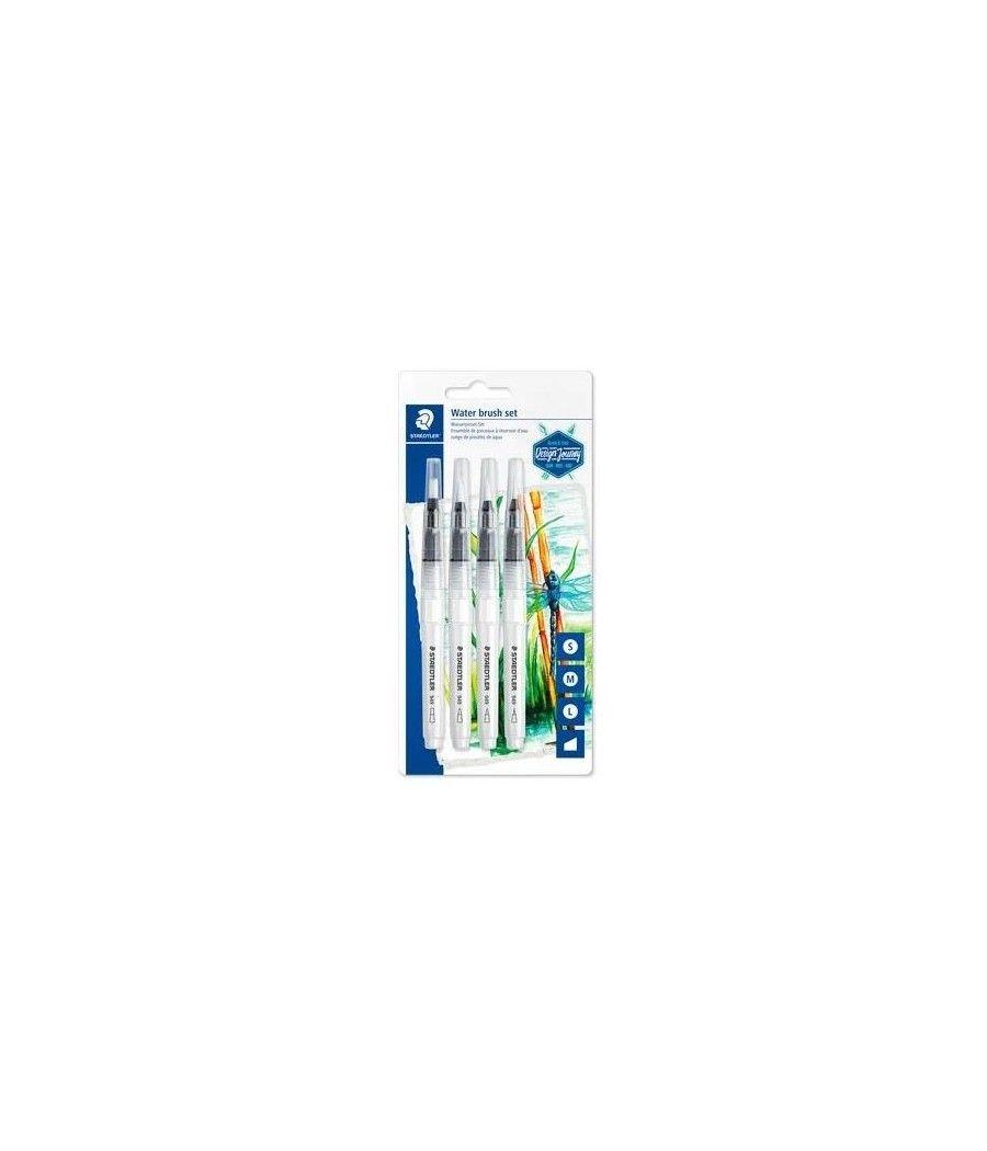 Staedtler pinceles de agua 949 con puntas diferentes blister -4ud-