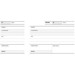 Apli talonario recibo con matriz tercio apaisado lito a-16 microperforado pack 10 unidades