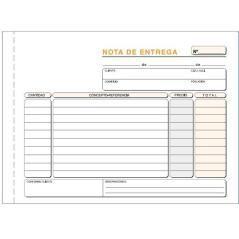Talonario entregas cuarto apaisado triplicado autocopia