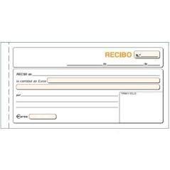 Talonario recibos tercio de folio duplicado autocopia