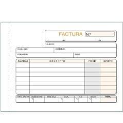 Talonario facturas octavo apaisado duplicado autocopia