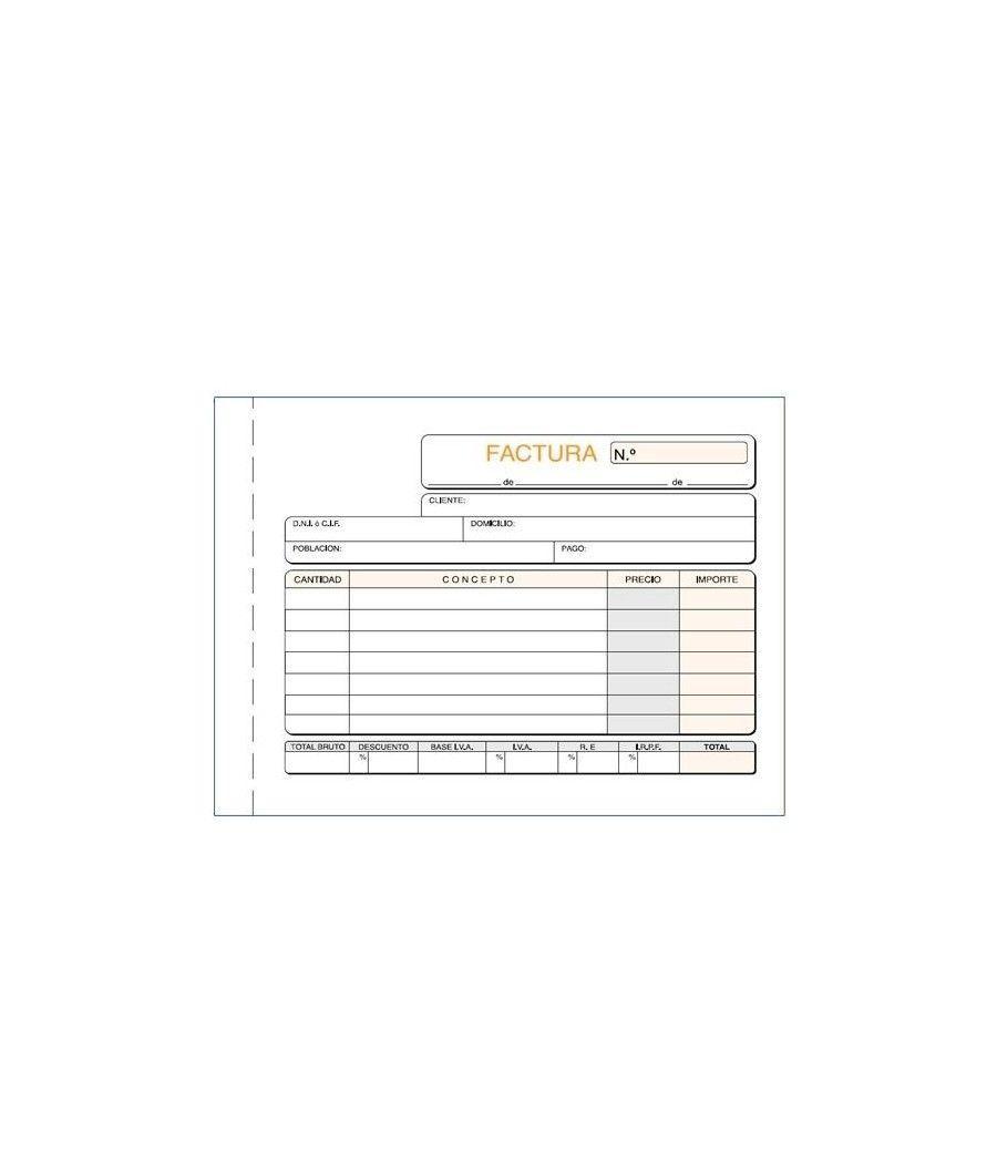 Talonario facturas octavo apaisado duplicado autocopia