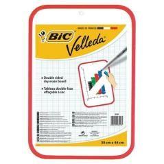 Velleda pizarra blanca portátil doble cara 30x44 cm marco rojo