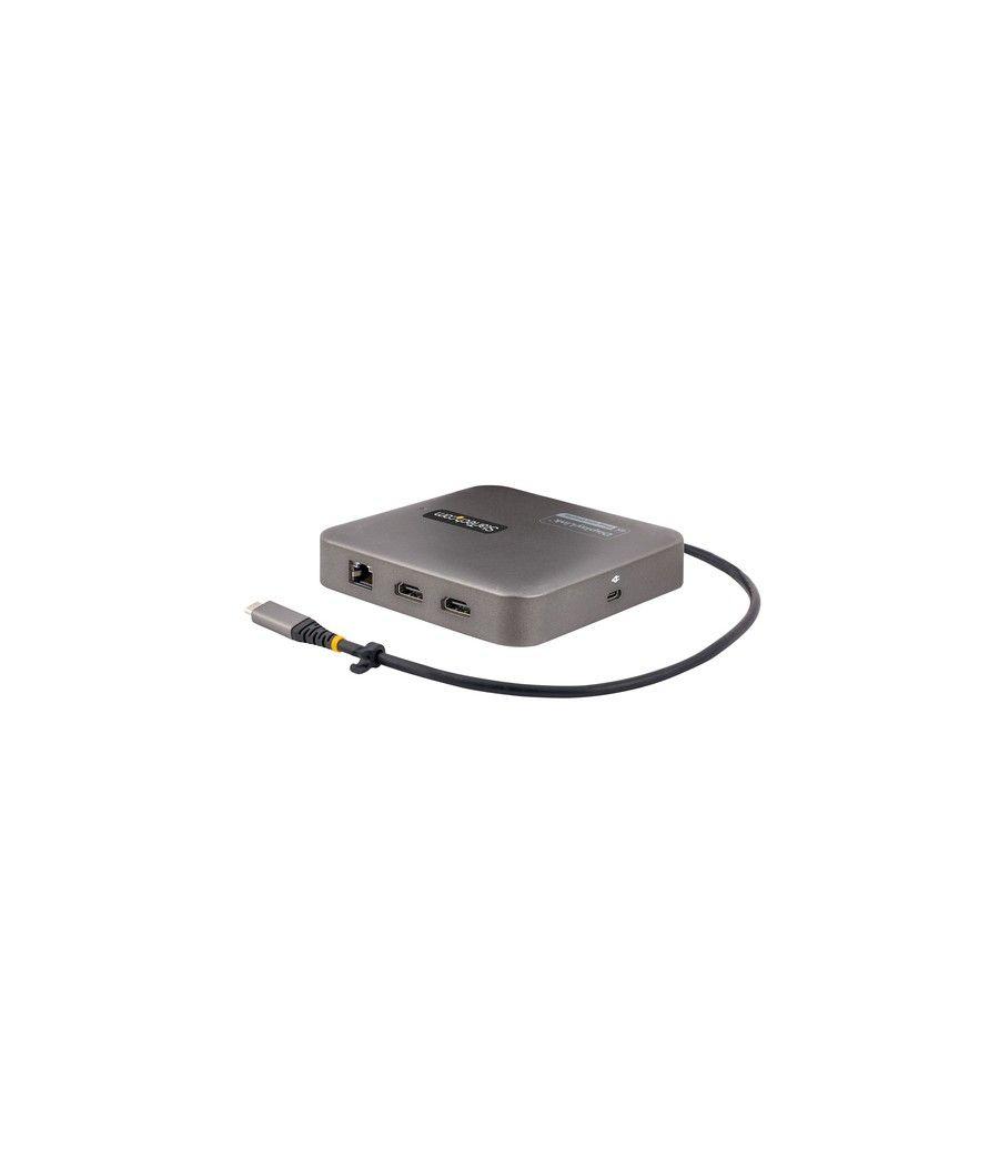 StarTech.com Adaptador Multipuertos USB-C - Vídeo Doble HDMI - 4K 60Hz - Hub USB 3.1 de 2 Puertos de 10Gbps - PD de 100W de Paso