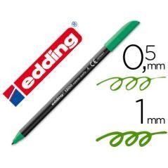 Rotulador edding punta fibra 1200 verde n.4 punta redonda 0.5 mm pack 10 unidades