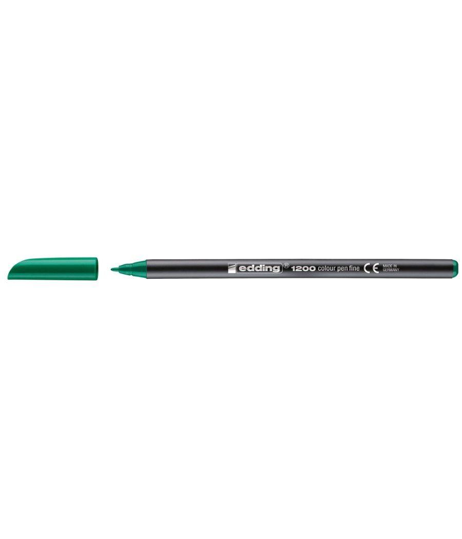 Rotulador edding punta fibra 1200 verde n.4 punta redonda 0.5 mm pack 10 unidades