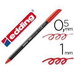 Rotulador edding punta fibra 1200 rojo n.2 punta redonda 0.5 mm pack 10 unidades