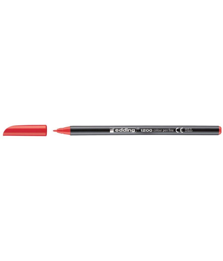 Rotulador edding punta fibra 1200 rojo n.2 punta redonda 0.5 mm pack 10 unidades