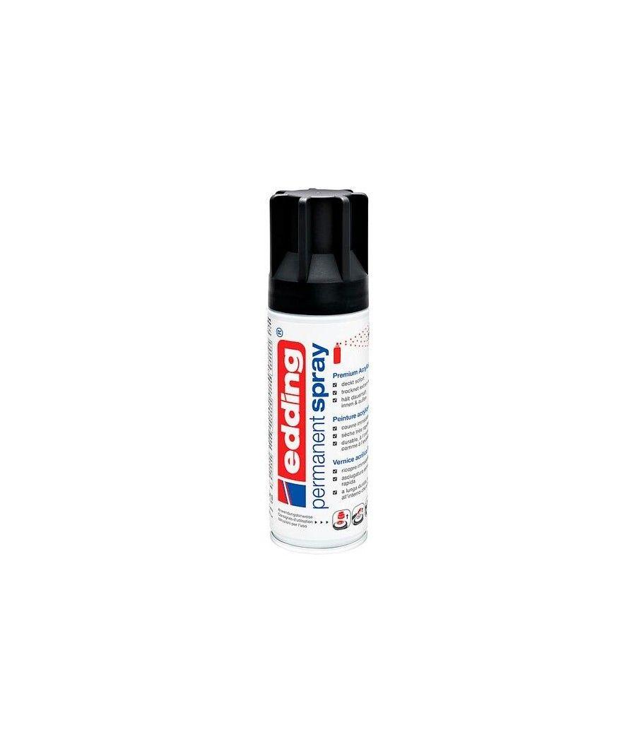 Edding pintura permanente en spray bote 200ml negro mate