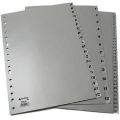 Grafoplás juego de abecedario folio 16 taladros pp opaco gris