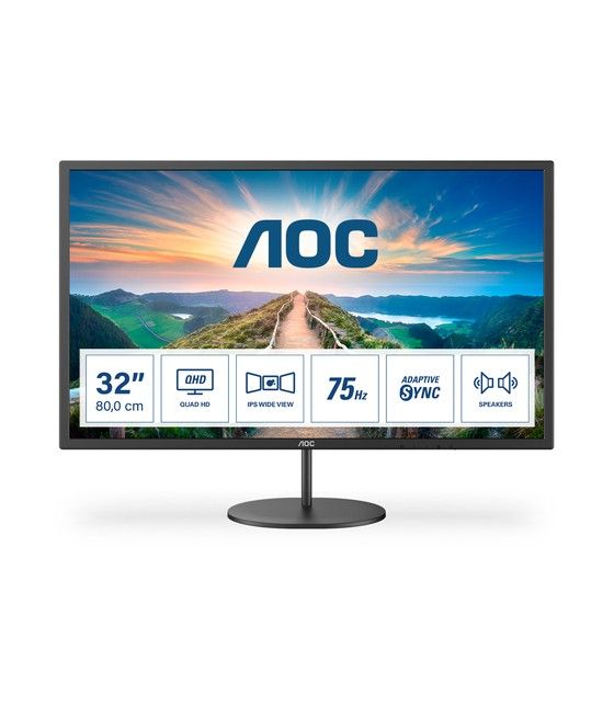 AOC V4 Q32V4 pantalla para PC 80 cm (31.5") 2560 x 1440 Pixeles 2K Ultra HD LED Negro - Imagen 1