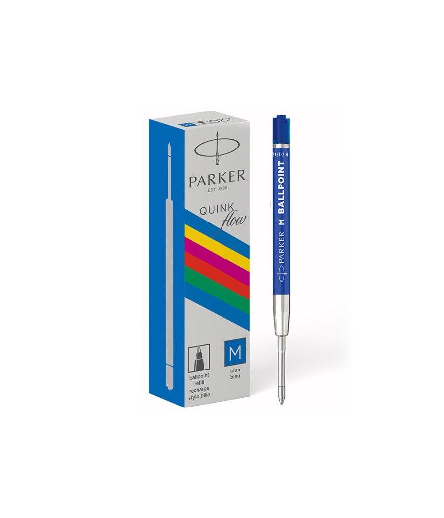 Recambio bolígrafo parker originals económico azul punta media pack 20 unidades