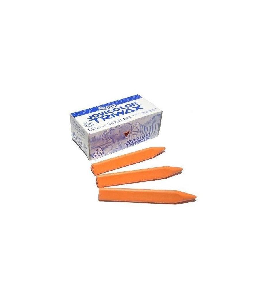 Jovi ceras jovicolor triwax 82mm naranja caja -12u-