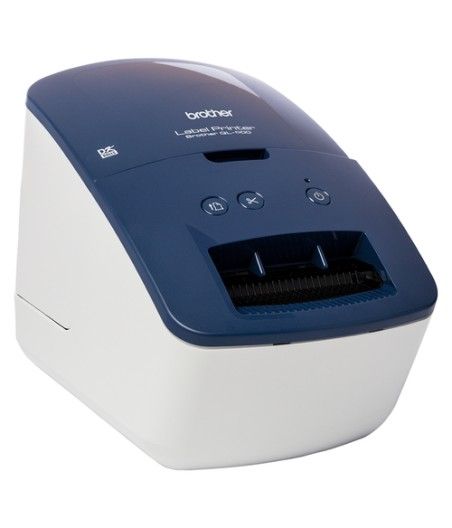 Impresora de etiquetas brother ql-600b/ térmica/ ancho etiqueta 62mm/ usb/ azul y blanca